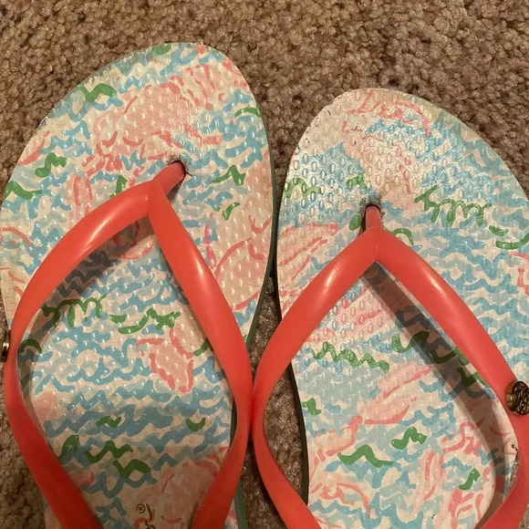 Lilly Pulitzer Pool  Flip Flops in Spa Blue - Picture 5 of 7